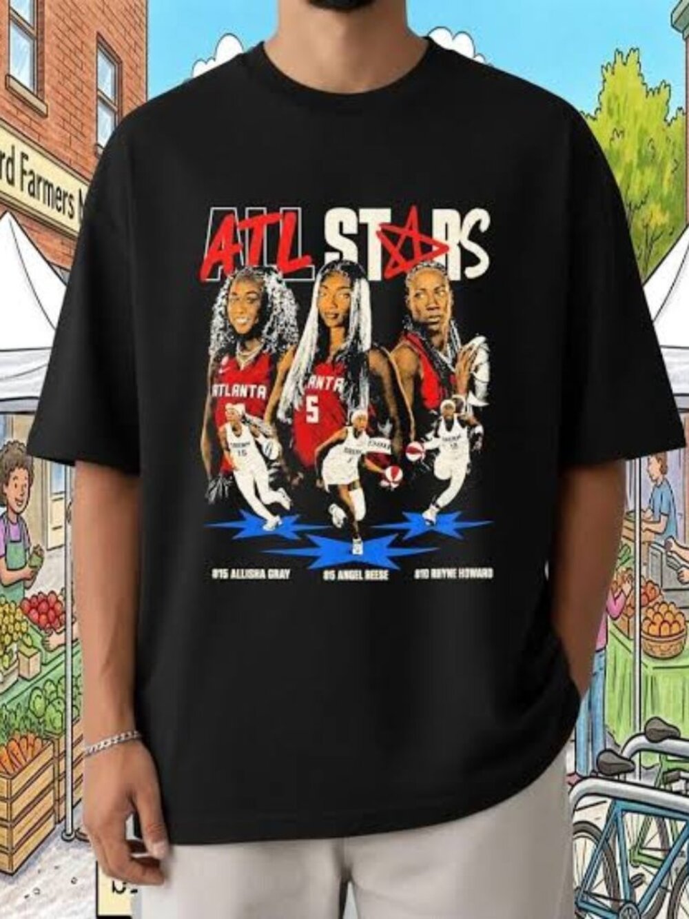 Atlanta Stars Allisha Gray Angel Reese Rhyne Howard 2026 T Shirt